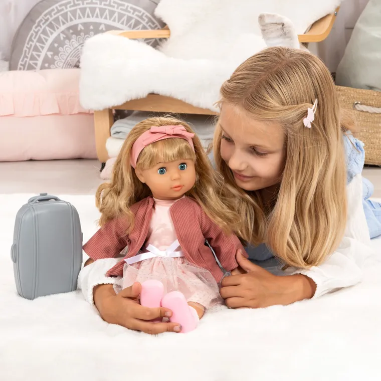 Bayer Design, Charlene, interaktywna lalka bobas z akcesoriami, 46 cm