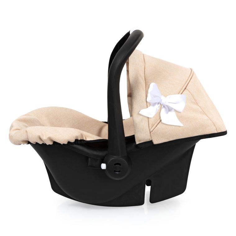 Bayer Design, Deluxe, fotelik samochodowy dla lalek z baldachimem, beżowy