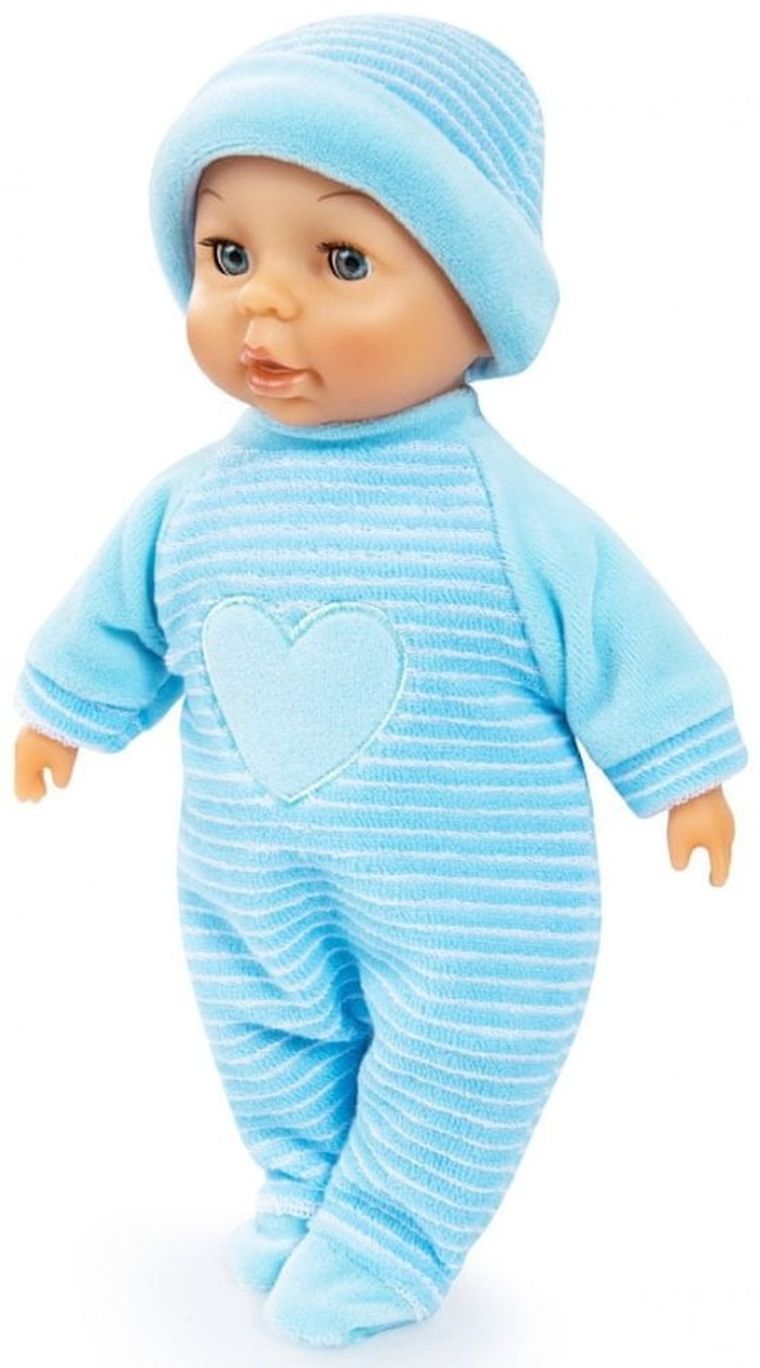 Bayer Design, First Words Baby, interaktywna lalka bobas, niebieska, 28 cm