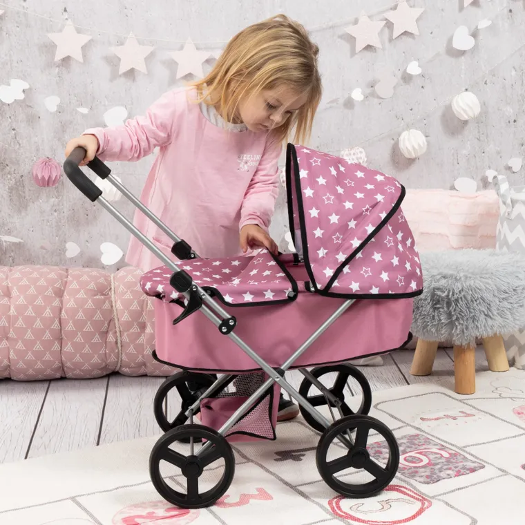 Bayer Design, Go, głęboki wózek dla lalek, stary róż