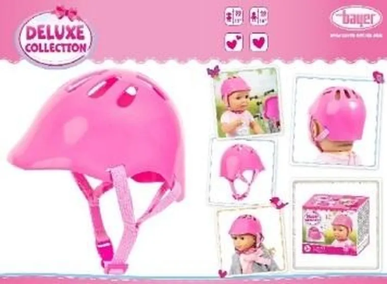 Bayer Design, kask rowerowy dla lalek, różowy
