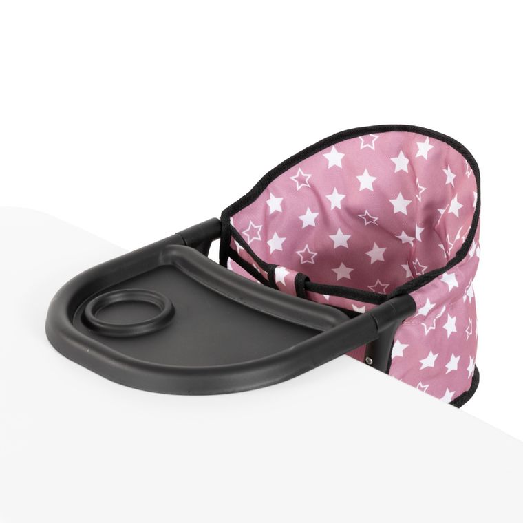 Bayer Design, krzesełko stołowe do karmienia lalek, różowe