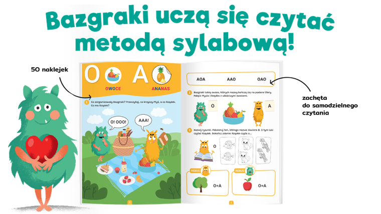 Bazgraki czytają sylabami. Czytanie sylabowe. Elementarz