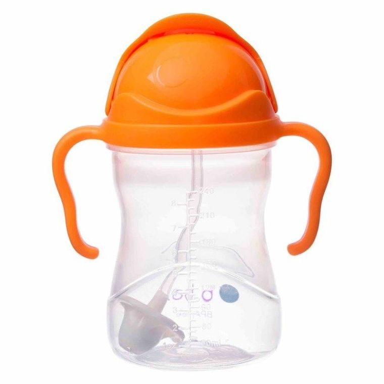 b.box, bidon ze słomką, pomarańczowy, 240 ml