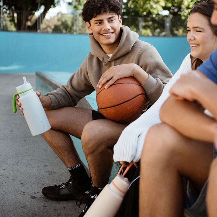b.box, Lime Time, butelka termiczna ze składanym ustnikiem, stal nierdzewna, 1l