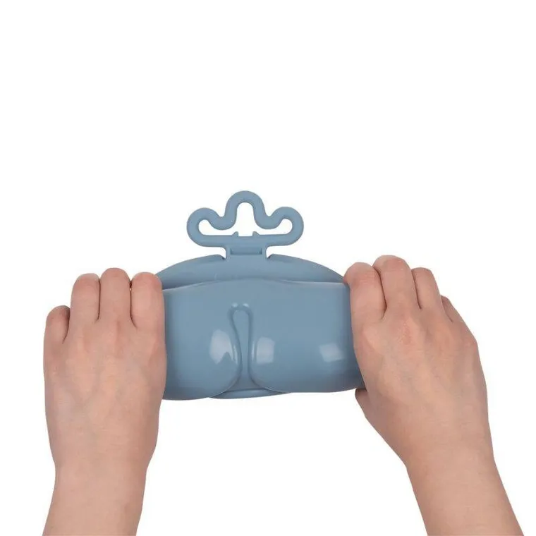 b.box, Roll + Go, zwijana mata do nauki samodzielnego jedzenia dla dzieci, błękit