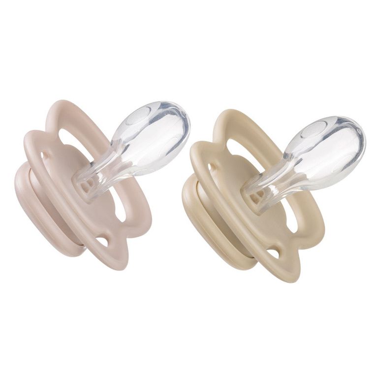 b.box, smoczek symetryczny, 6m+, róż/latte, 2 szt.