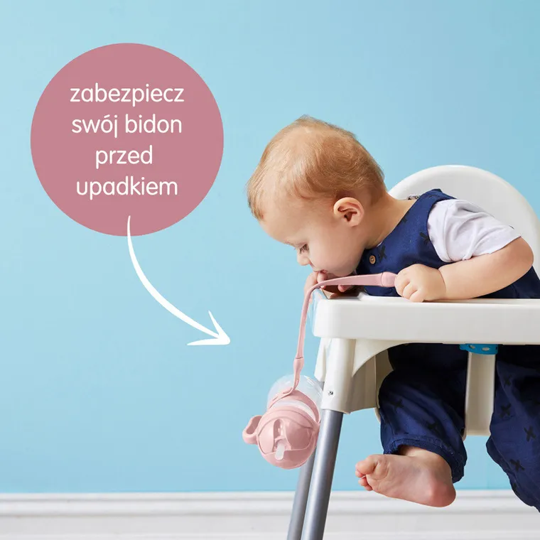 b.box, smycz do bidonu, różowa