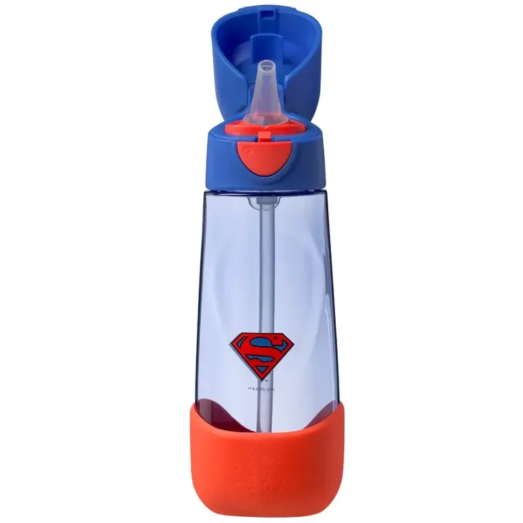 b.box, Superman, butelka tritanowa na wodę ze słomką, 600 ml