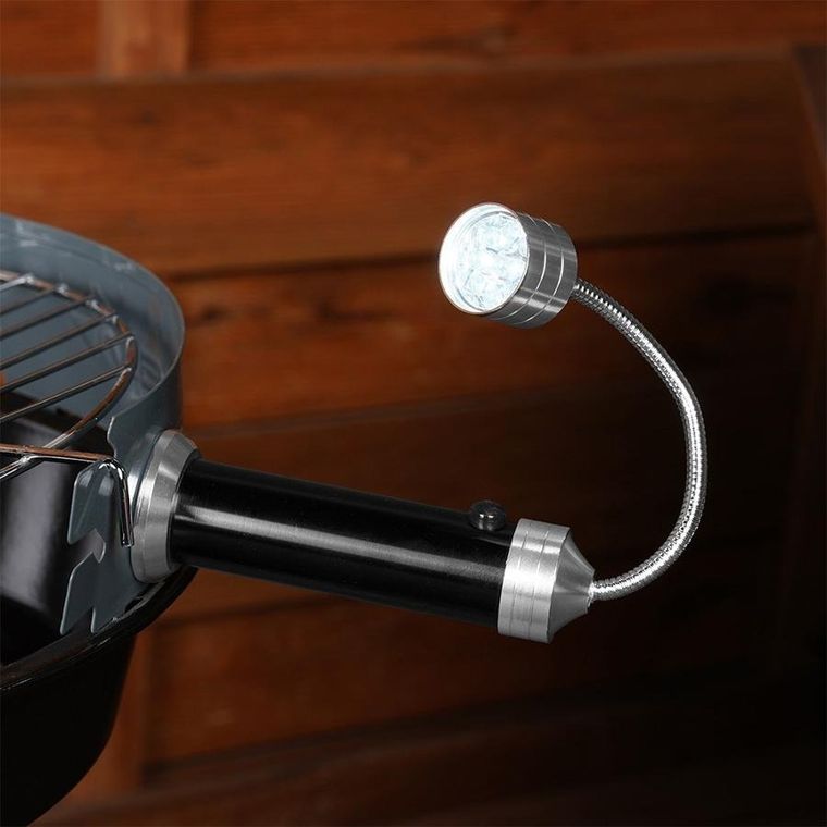 BBQ, lampka do grilla, magnetyczna, regulowana, LED, 24 cm