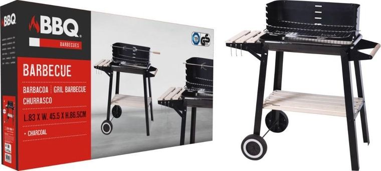 BBQ Line, grill ogrodowy, czarny, 83-45,5-86,5 cm