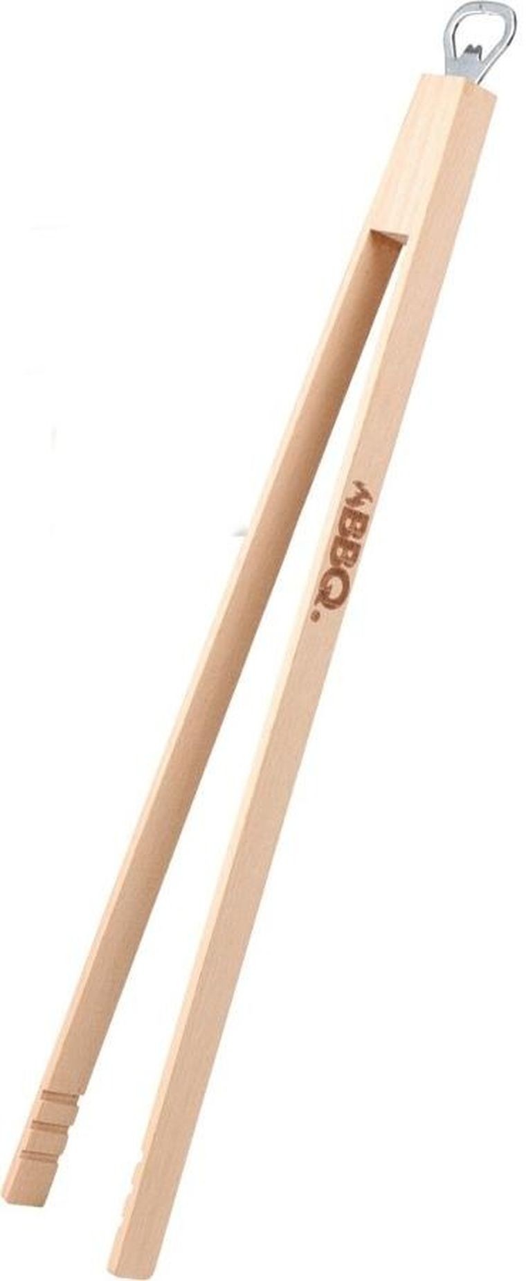 BBQ, szczypce drewniane do grilla z otwieraczem, 48 cm