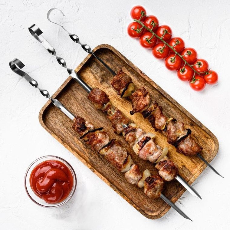 BBQ, szpikulce do szaszłyków, 3 szt., 45 cm