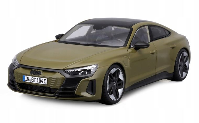 Bburago, 2022 Audi RS E-Tron GT, model pojazdu, green, 1:18