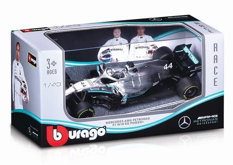 Bburago, Bolid F1, Ferrari, Mercedes, Lamborghini, Red Bull, model pojazdu wyścigowego, 1:43, 1 szt.