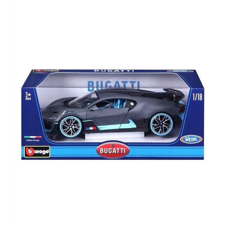 Bburago, Bugatti Divo Flat, model pojazdu, 1:18, Dark Grey
