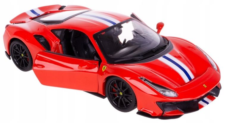 Bburago, Ferrari 488, model pojazdu, 1:24, czerwony
