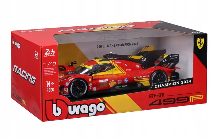 Bburago, Ferrari 499P LMH FIA 24h Le Mans Hypercar 2024, model pojazdu, 1:18