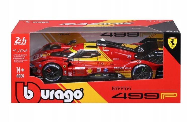 Bburago, Ferrari Racing 499p, model pojazdu, 1:24