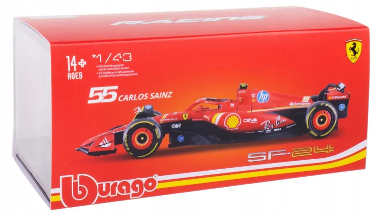 Bburago, Ferrari SF-24 2024 Imola Italy, Bolid F1, model pojazdu, 1:43