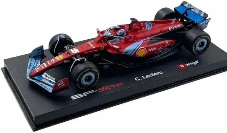 Bburago, Ferrari SF-24 Gp Miami 2024 Charles Leclerc, Bolid F1, model pojazdu, 1:43