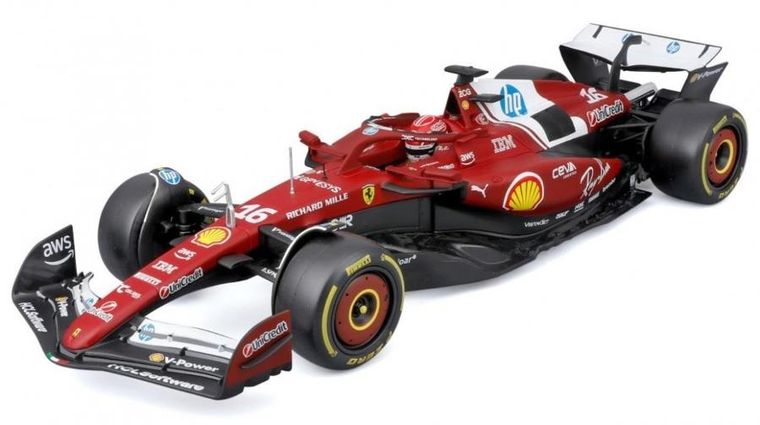 Bburago, Ferrari SF-25 2025 Charles Leclerc, Bolid F1, model pojazdu, 1:18