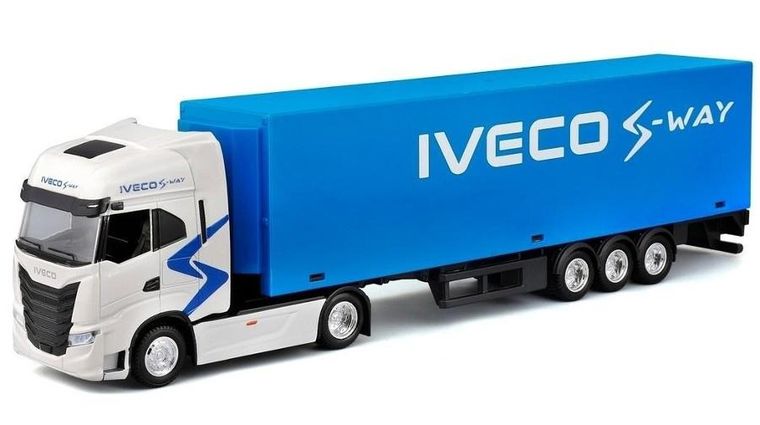 Bburago, Iveco S-Way 570, ciężarówka z kontenerem, model pojazdu, 1:43