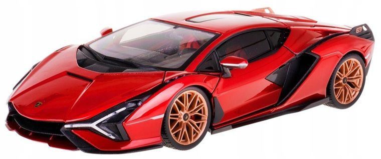 Bburago, Lamborghini Sian FKP 37 Red, model pojazdu, 1:18