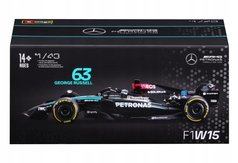 Bburago, Mercedes Amg Petronas F1 W15 Team, Bolid F1, model pojazdu, 1:43
