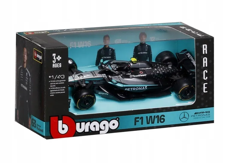 Bburago, Mercedes AMG W16 2025 Kimi Antonelli, Bolid F1, model pojazdu, 1:43
