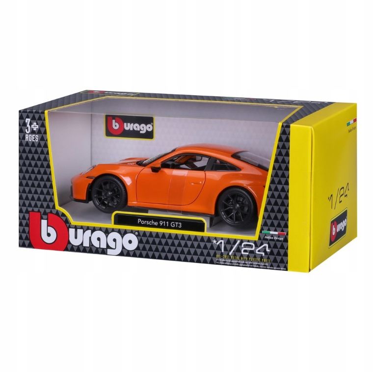 Bburago, Porsche 911 GT3, pojazd, orange, 1:24