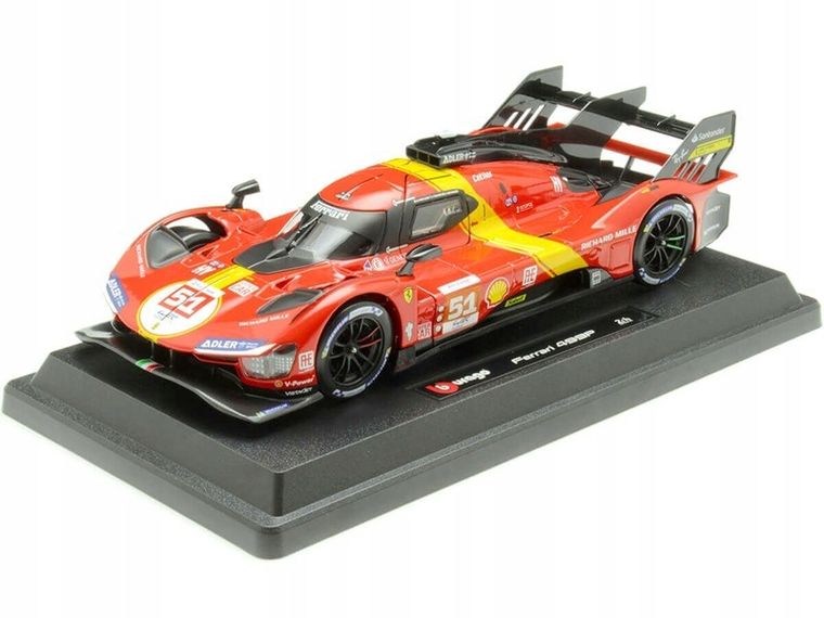 Bburago, Racing, Ferrari 499P LMH Red, model do składania, 1:24