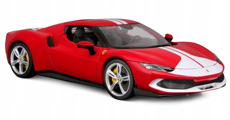 Bburago, R&P Ferrari 296 GTB Assetto Fiorano, model pojazdu, czerwony, 1:18