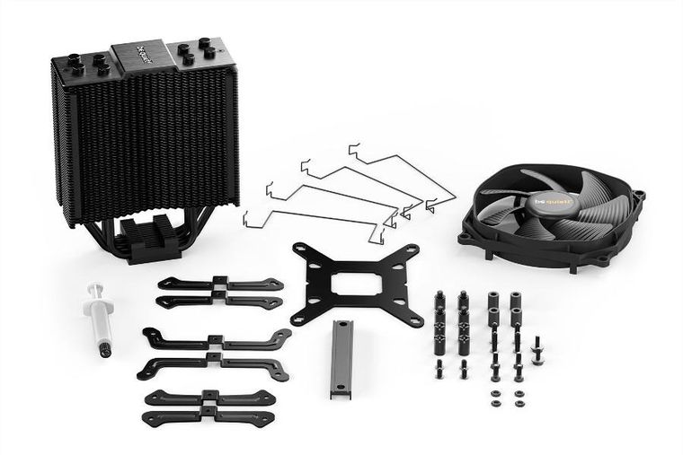 Be Quiet!, wentylator komputerowy, DARK ROCK SLIM BK024, AM2+, AM3+, AM4, FM1, FM2+, LGA 1150, LGA 1151, LGA 1155, LGA 1156, LGA 1366, LGA 2011-3, LGA 2066