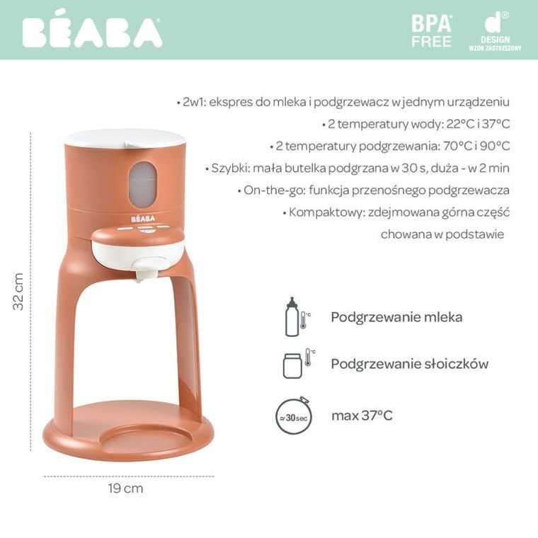 Beaba, Bib'expresso, ekspres do mleka 2w1, terracota limited edition