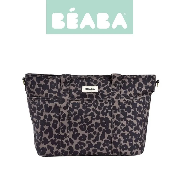 Beaba, Madrid, torba dla mamy, leopard
