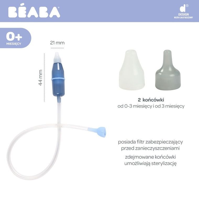 Beaba, Minidoo, manualny aspirator do nosa, mineral
