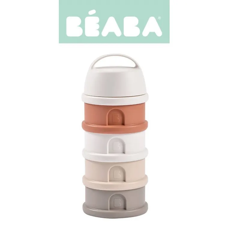 Beaba, pojemniki na mleko w proszku, Cotton White/Terracotta