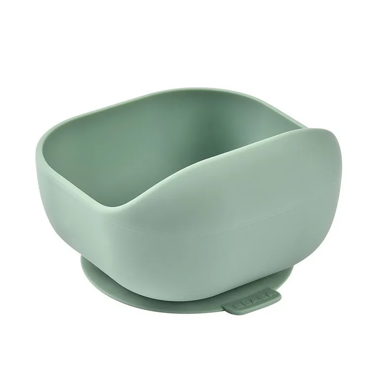 Beaba, silikonowa miseczka z przyssawką, sage green