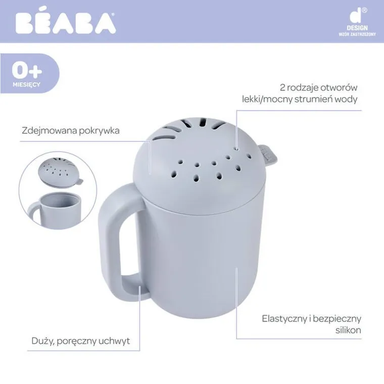 Beaba, silikonowy kubek do mycia głowy, Pebble