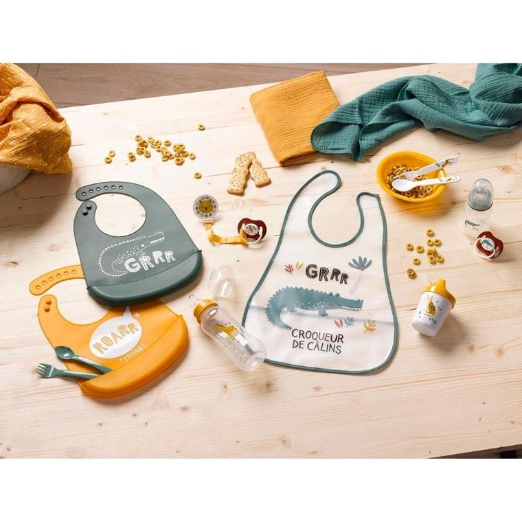 Bebe Doucer, silikonowy śliniak z kieszenią