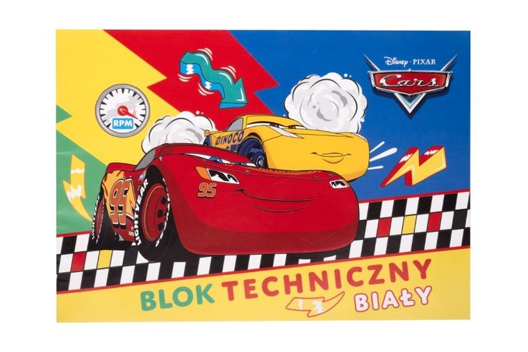 Beniamin, Auta, blok techniczny, biały, A4, 10 kartek