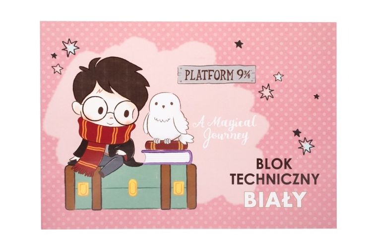 Beniamin, Harry Potter, blok techniczny, A4, 10 kartek, biały