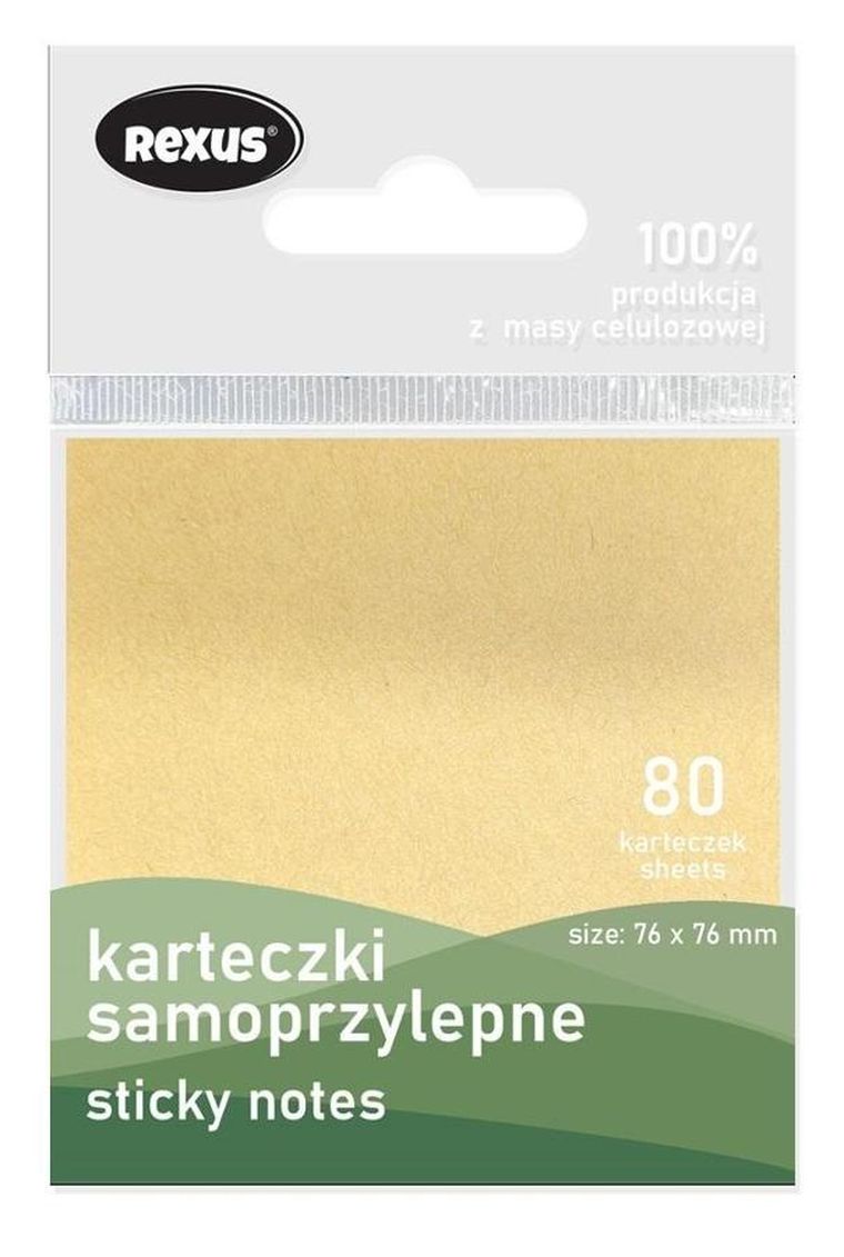 Beniamin, karteczki samoprzylepne, 80 kartek, 76-76 mm