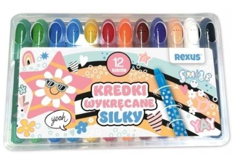 Beniamin, kredki wykręcane, silky, 12 kolorów