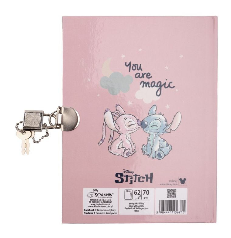Beniamin, Lilo i Stitch, pamiętnik z kłódką, ciemny