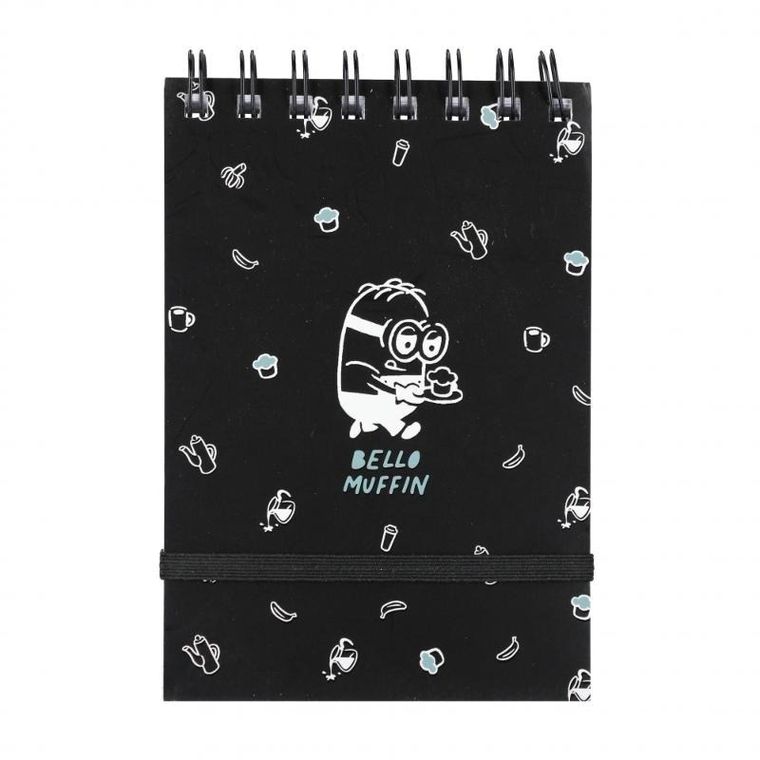 Beniamin, Minionki, kołonotes zamykany na gumkę, A6, 96 kartek, kratka, 1 szt.