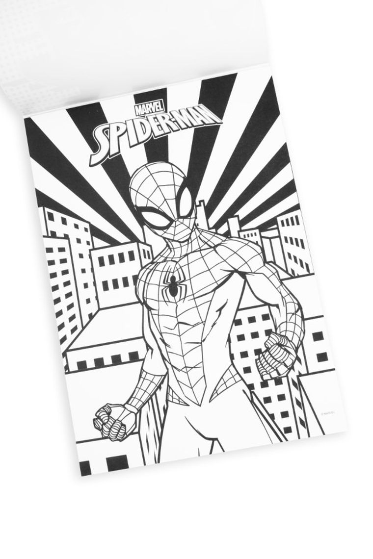 Beniamin, Spider-Man, blok rysunkowy, A4, 20 kartek, biały
