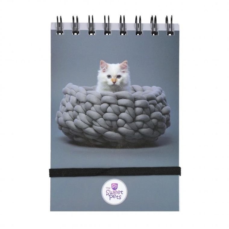 Beniamin, The Sweet Pets, kołonotes na gumkę, A6, 96 kartek, kratka, 1 szt.