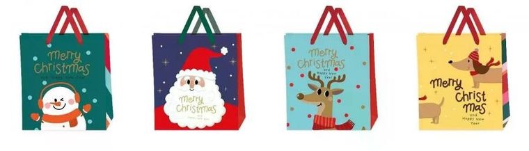 Beniamin, torebka świąteczna, duża, 30-42-12 cm, 1 szt.